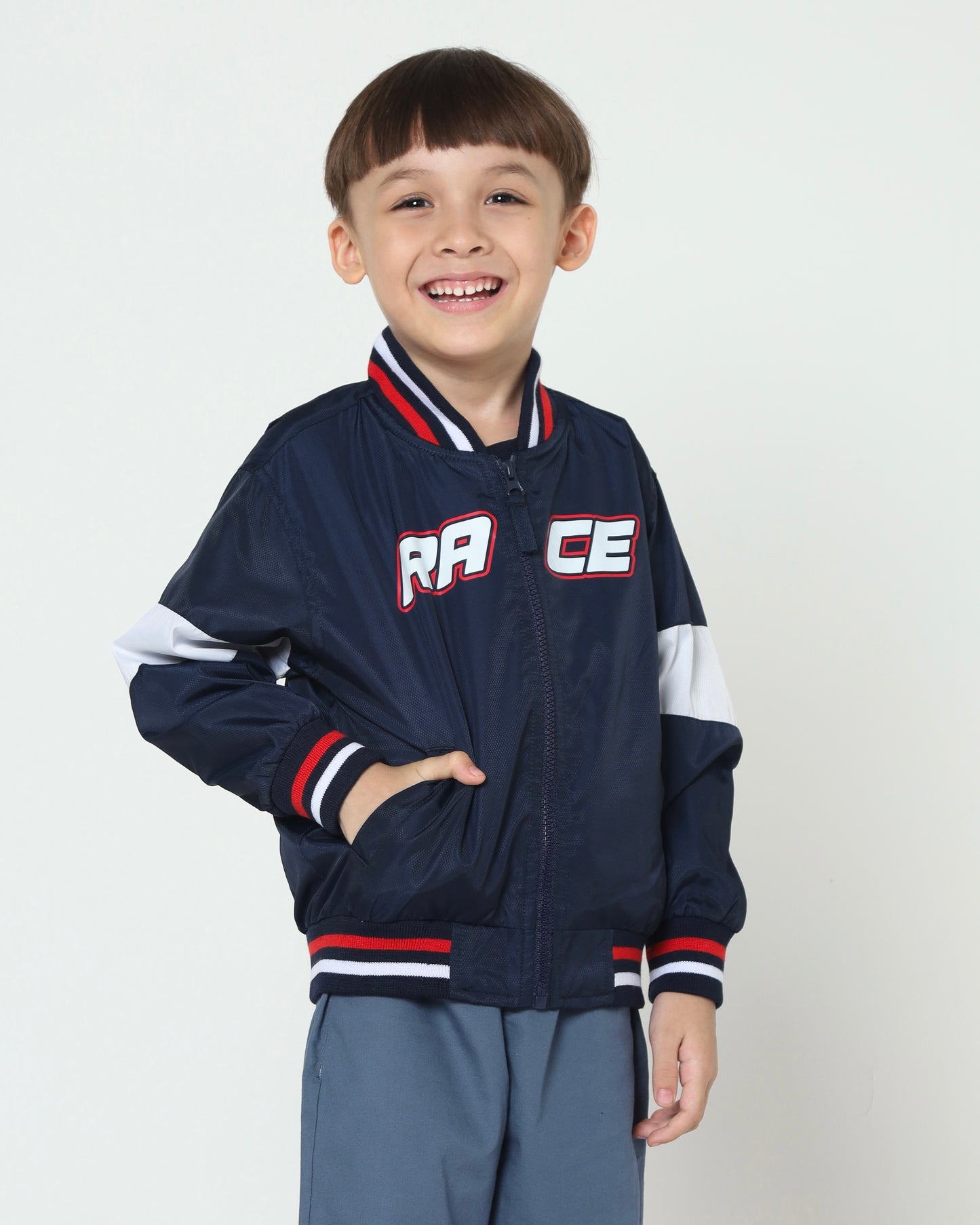 Osella Race Varcity Jacket In Navy