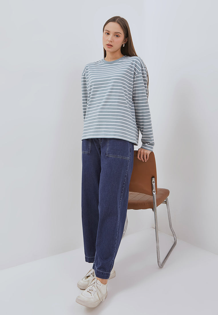 Osella Nuna Striped Long-Sleeve Top