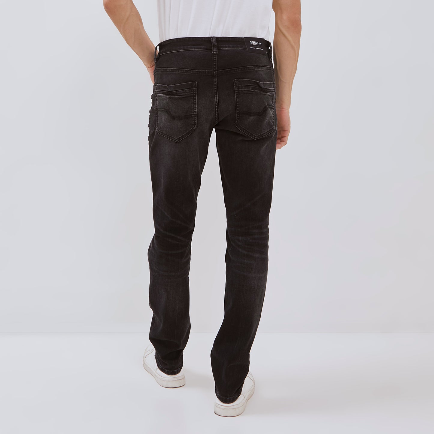 Osella Darly Ripped Slim Fit Denim Pants In Grey Wash 208O401843