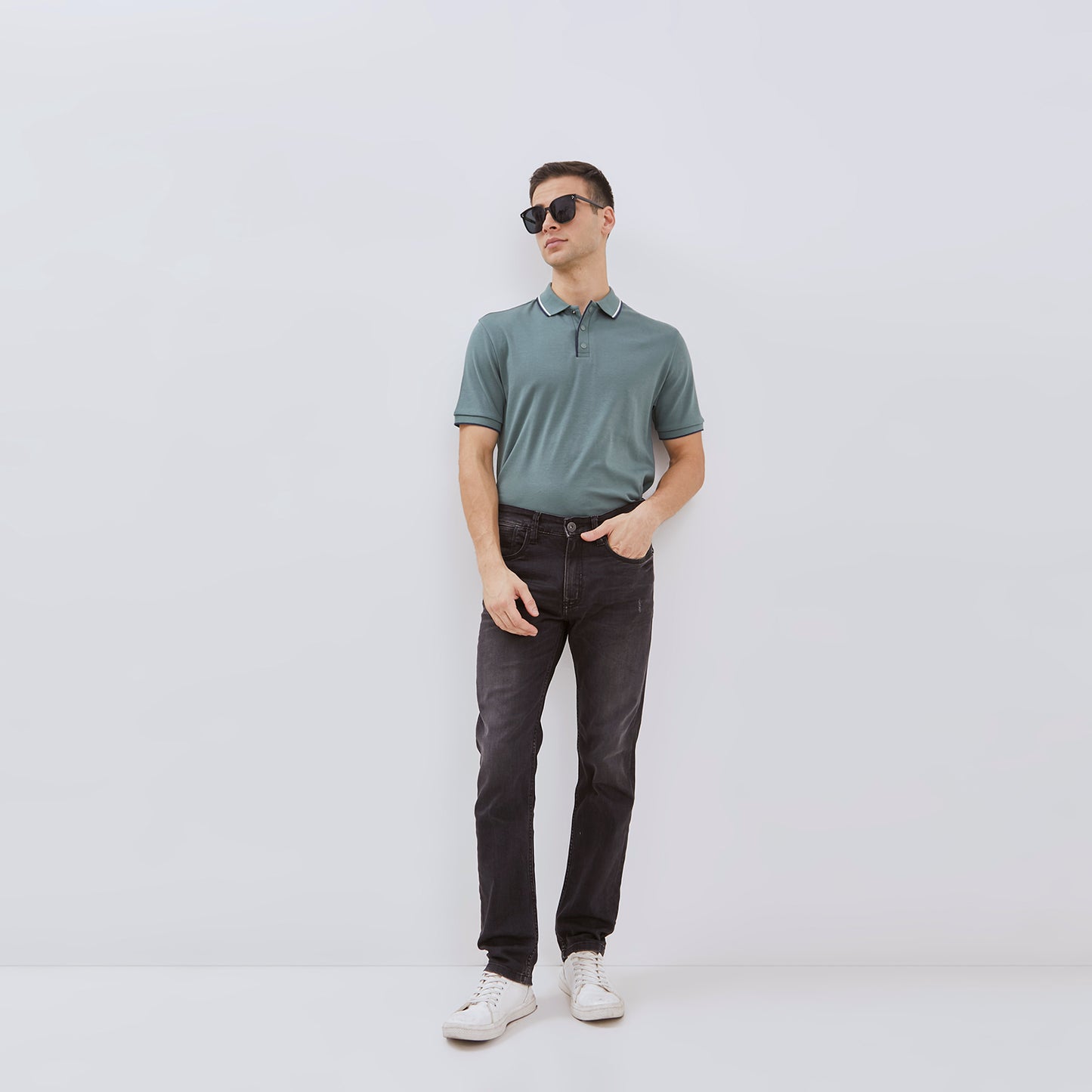 Osella Paul Slim FIt Jeans In Grey Wash Denim 208O400741