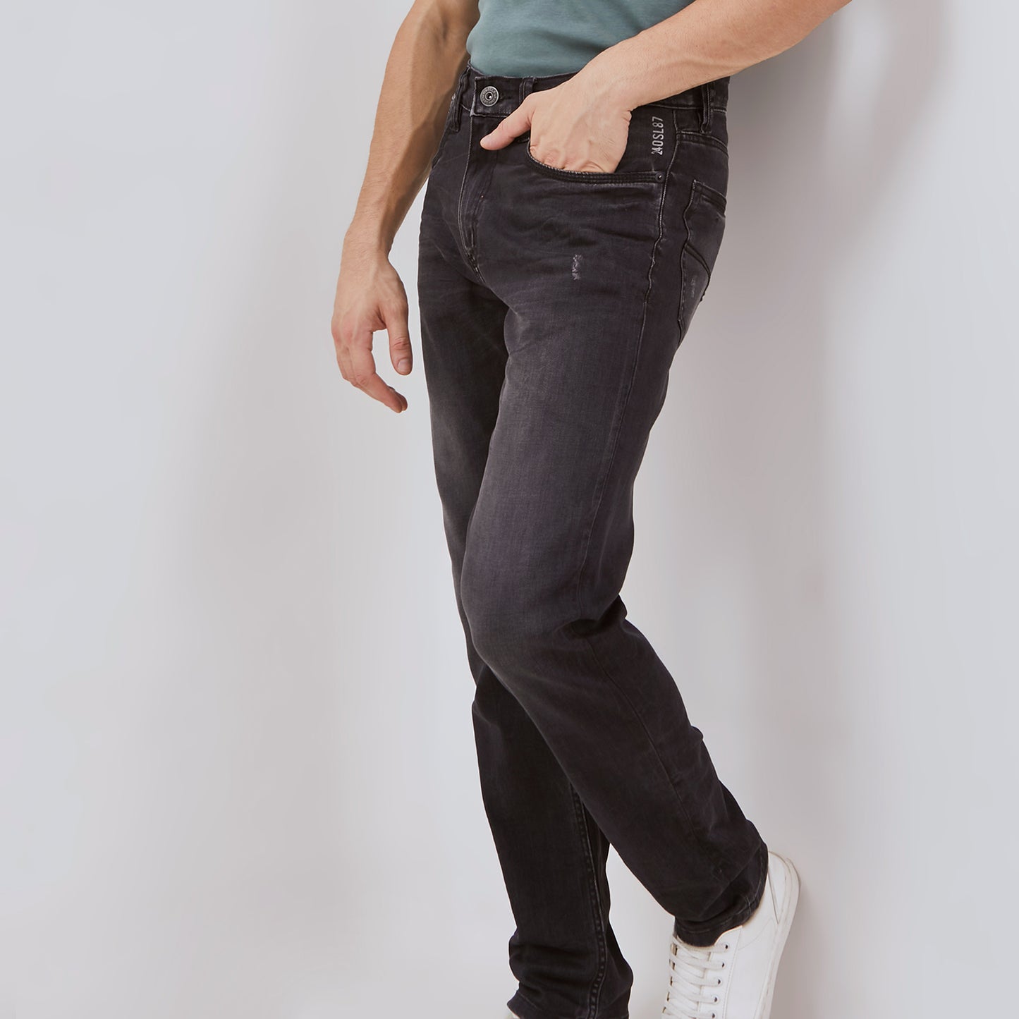 Osella Paul Slim FIt Jeans In Grey Wash Denim 208O400741