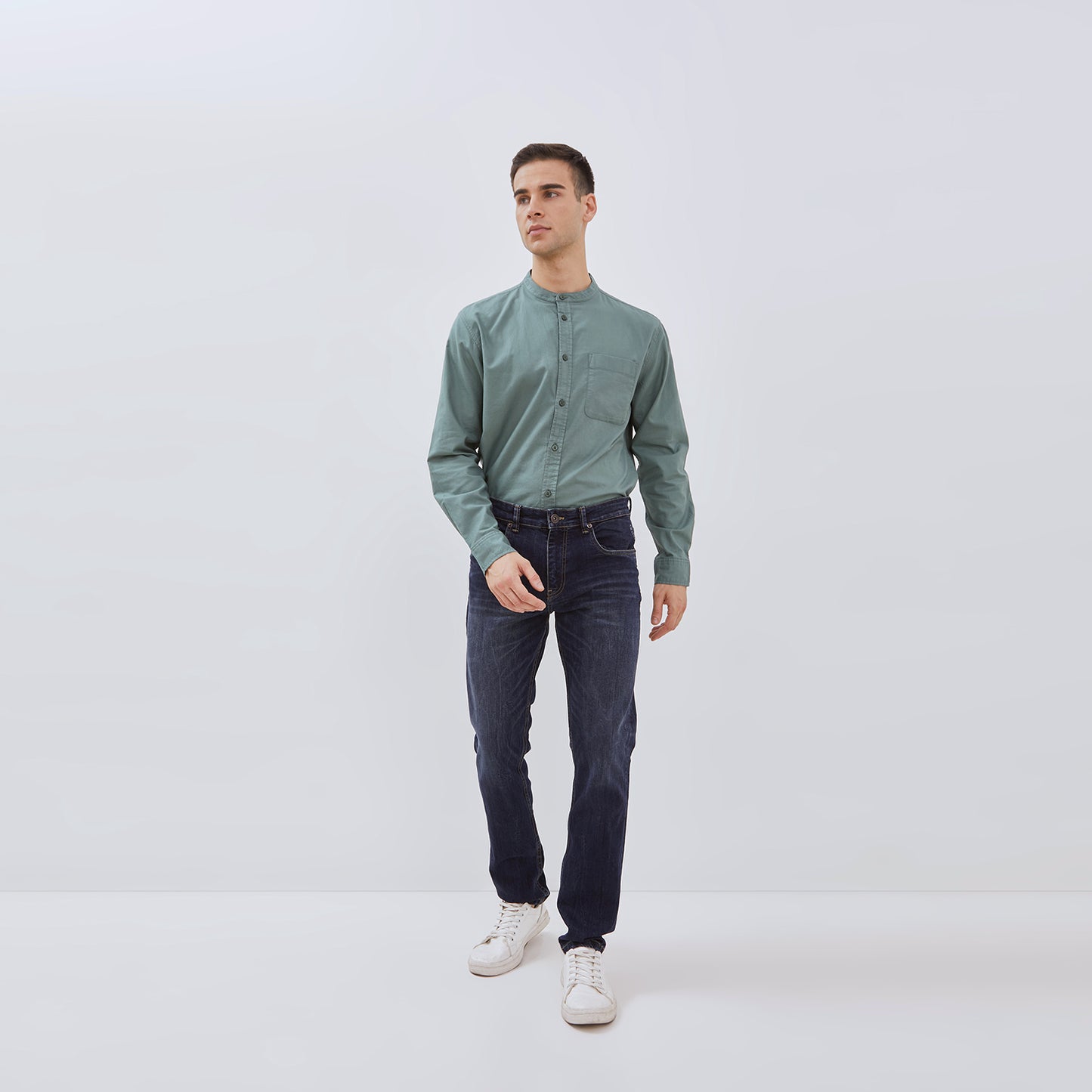 Osella Kyan Slim FIt Denim Jeans In Dark Blue Wash 208O4011A3