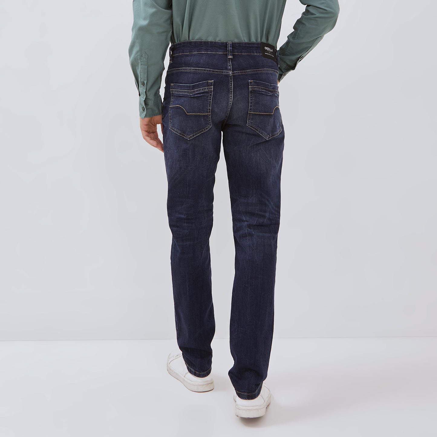 Osella Kyan Slim FIt Denim Jeans In Dark Blue Wash 208O4011A3