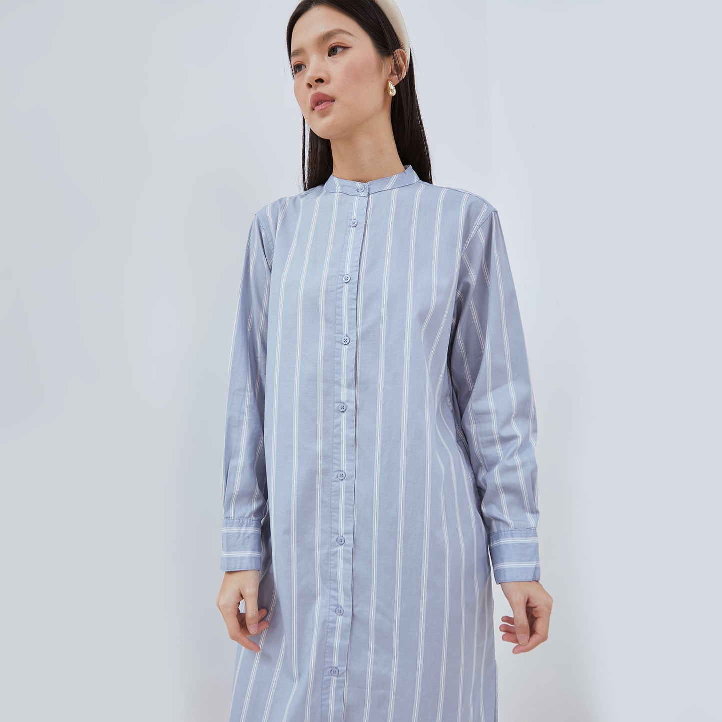 OSELLA ALYIAH STRIPED MAXI DRESSWITH ADDITIONAL SELF FABRIC BELT 2157501436