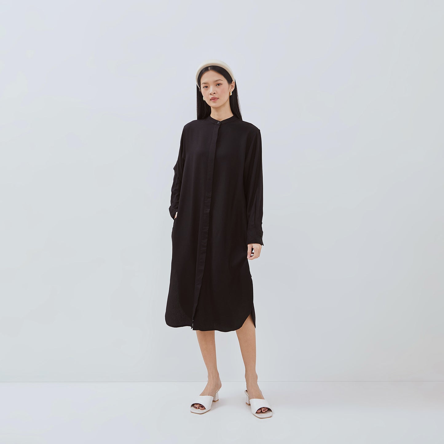 OSELLA OPHELIA MIDI DRESS WITH ADDITIONAL SELF FABRIC BELT 21575007