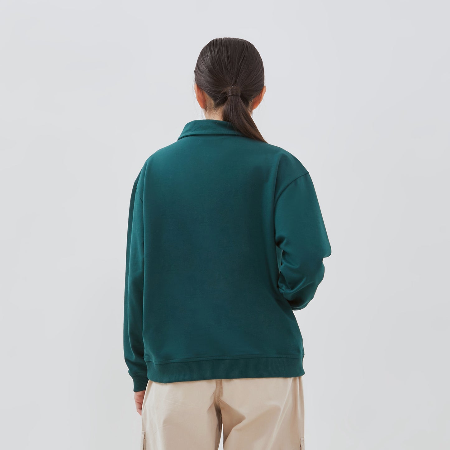Osella Half Zip Sweatshirt In Emerald Green 2111400566