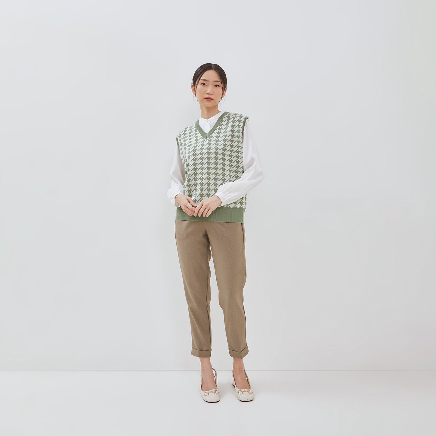 Osella Sweater With Stripe Rib In White 2112400