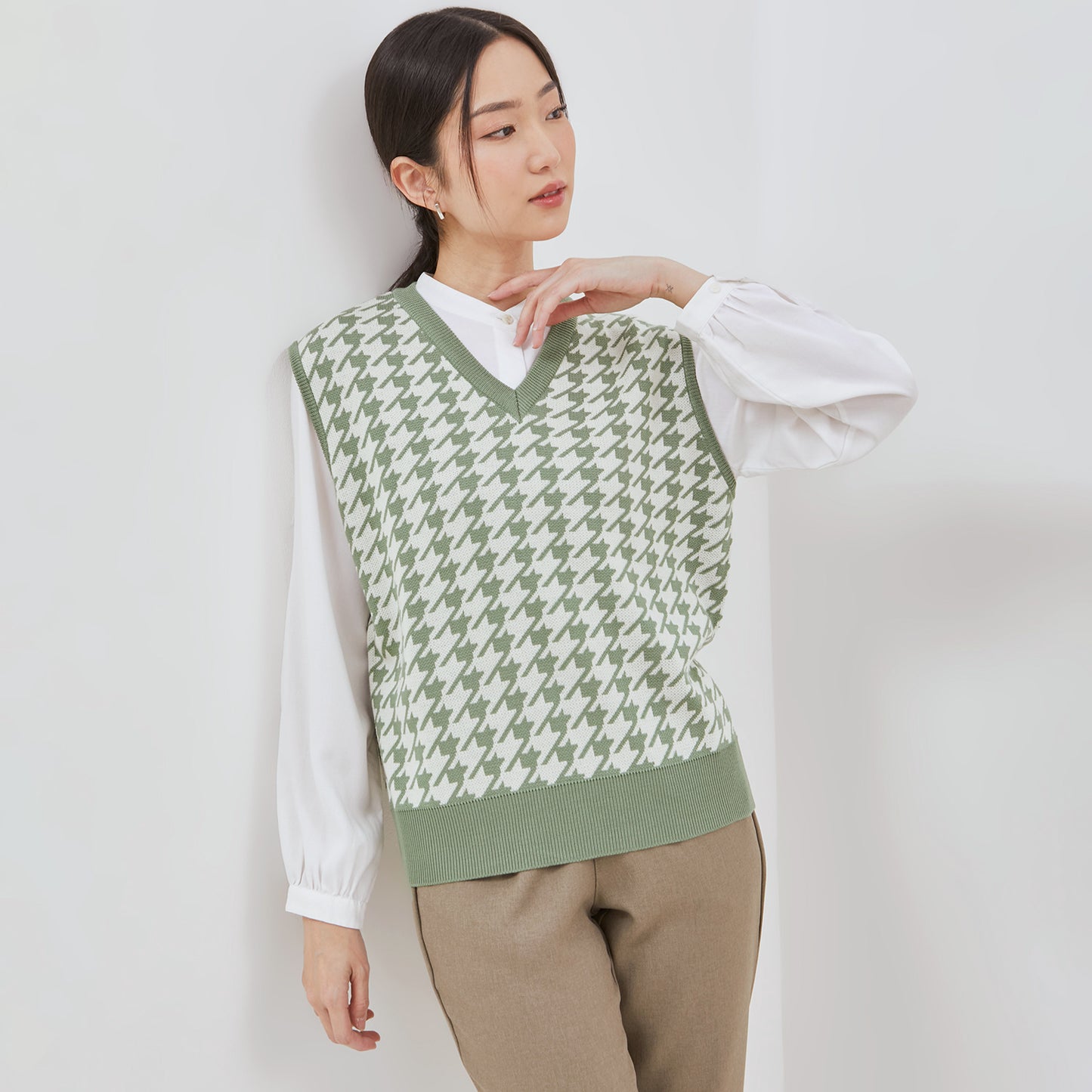 Osella Sweater With Stripe Rib In White 2112400