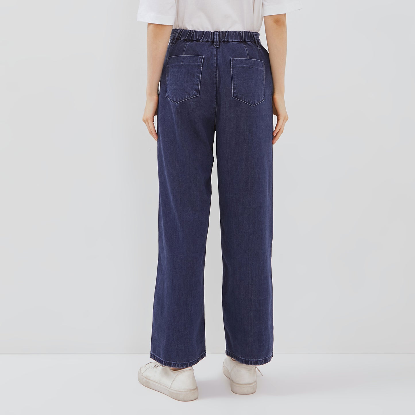 Osella Drapery Denim Pleated Pants 218O5001A3