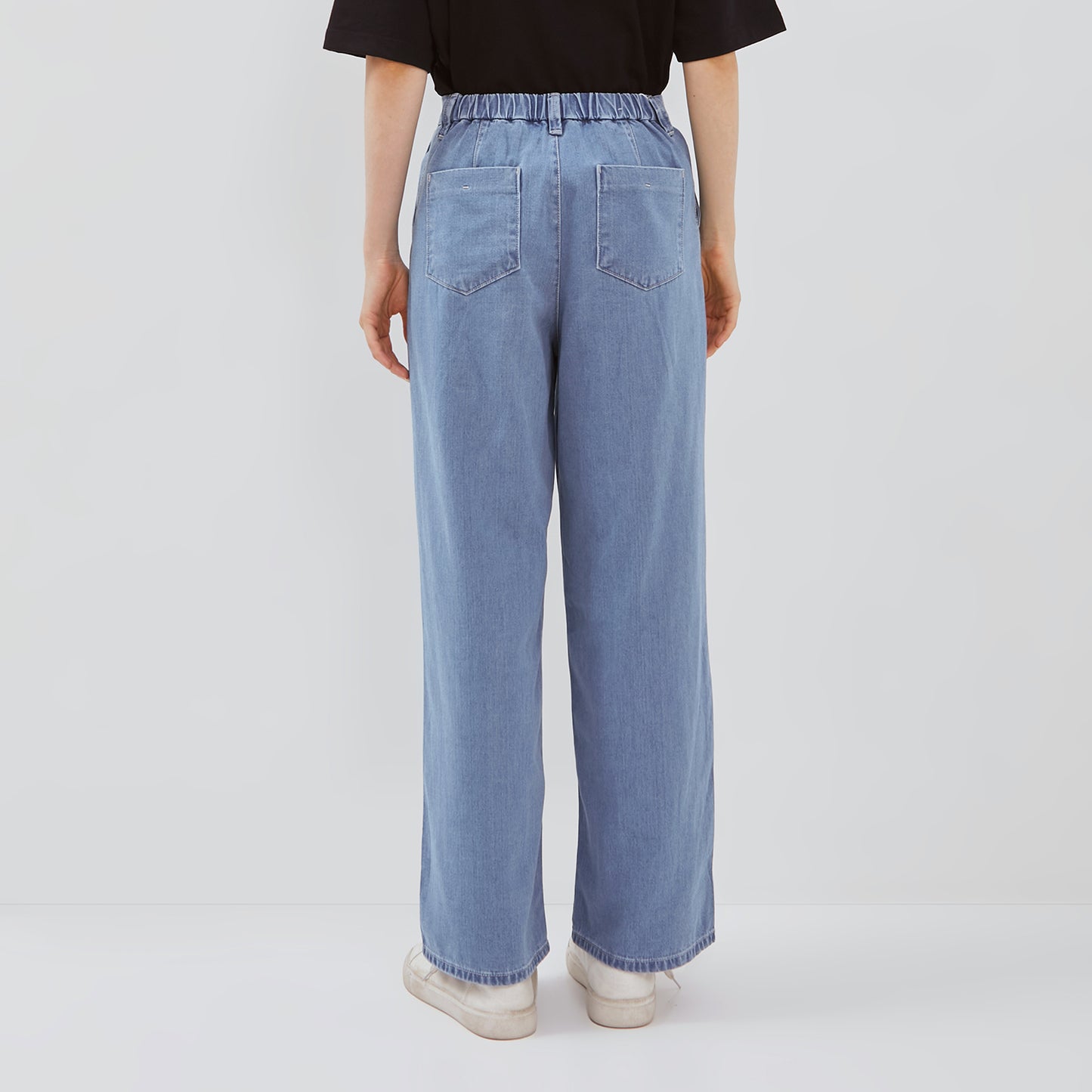Osella Drapery Denim Pleated Pants 218O5001A3
