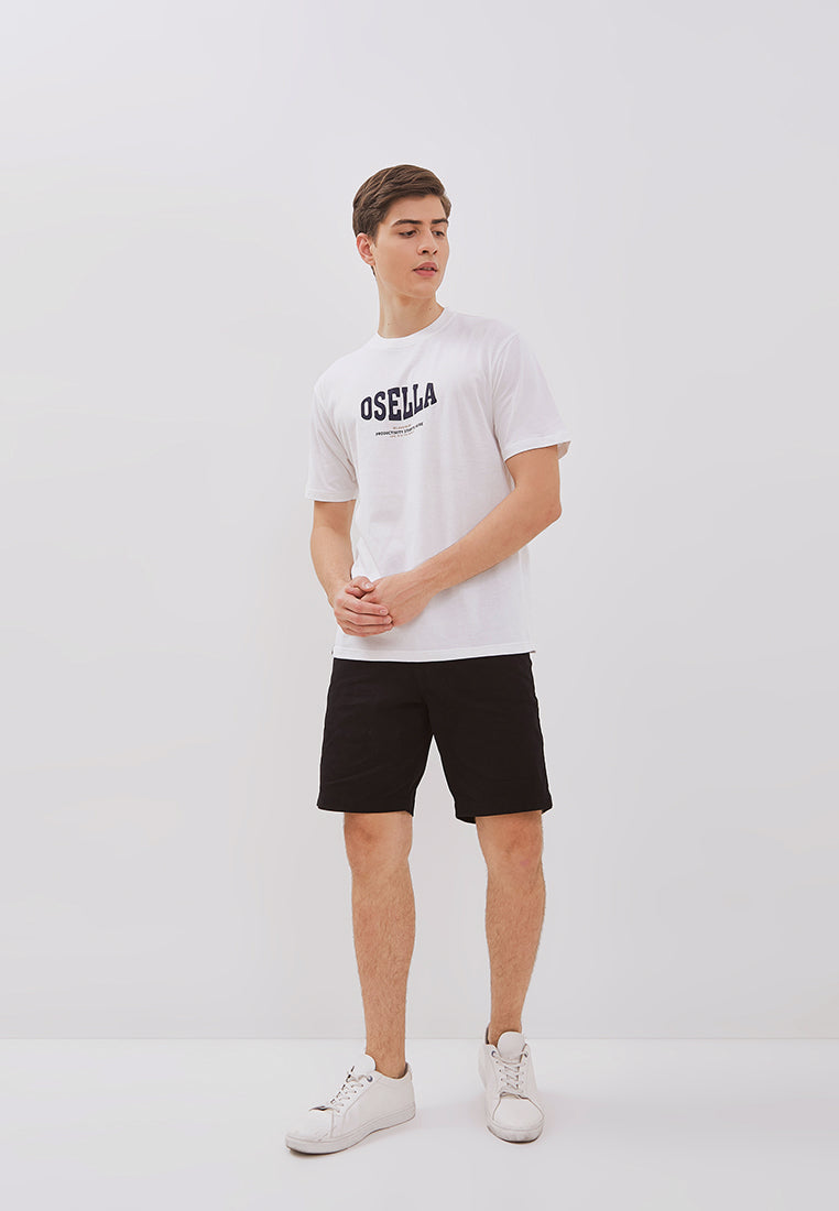 Osella Reguler Fit Print T-Shirt in White