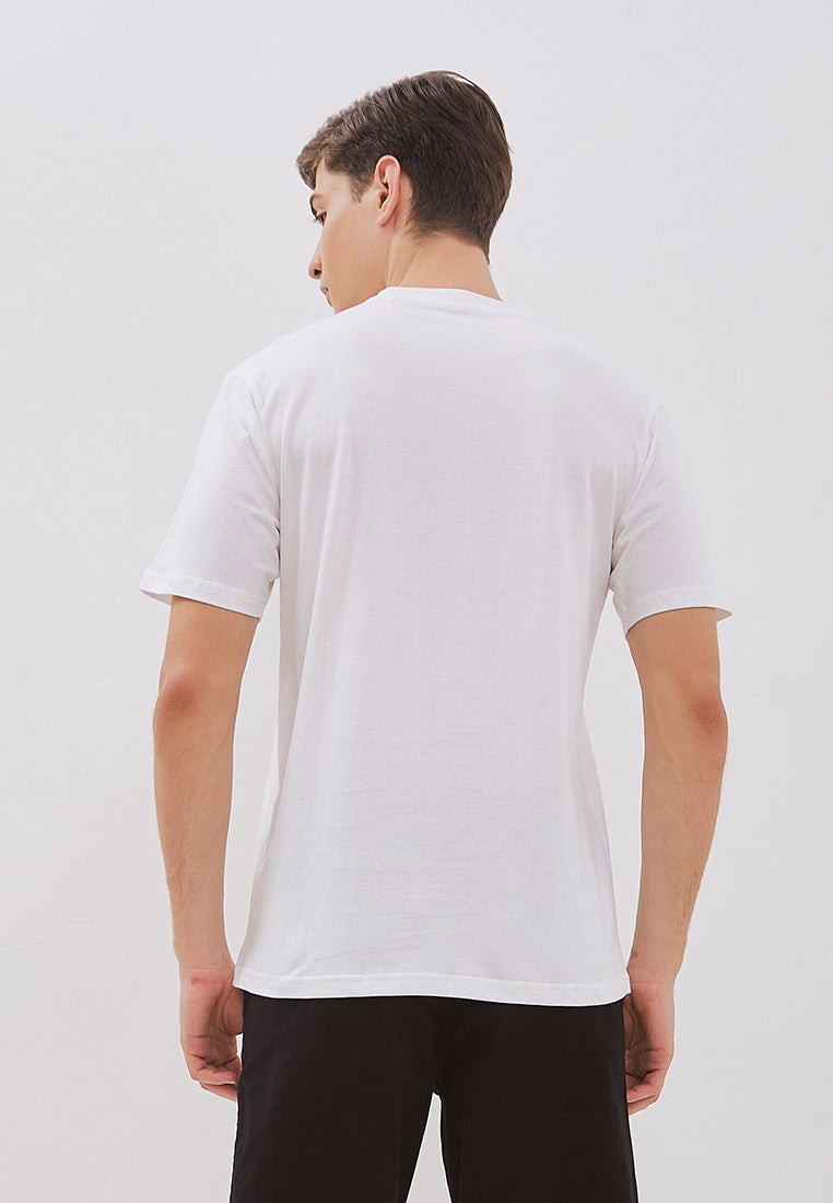 Osella Reguler Fit Print T-Shirt in White