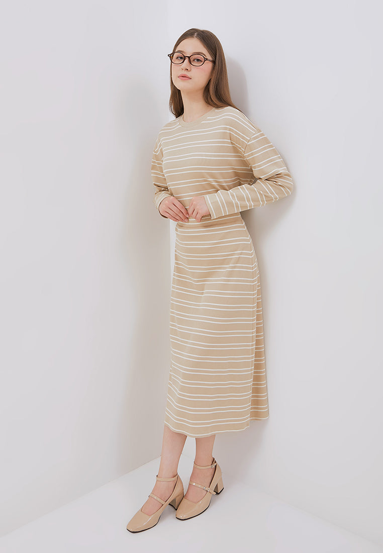 Osella Joanna Stripe Rib-Kint Skirt