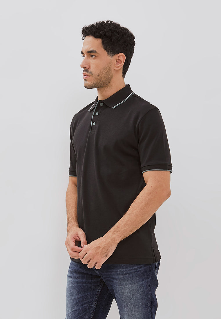 Osella Cruz Ribbed Placket Polo Shirt
