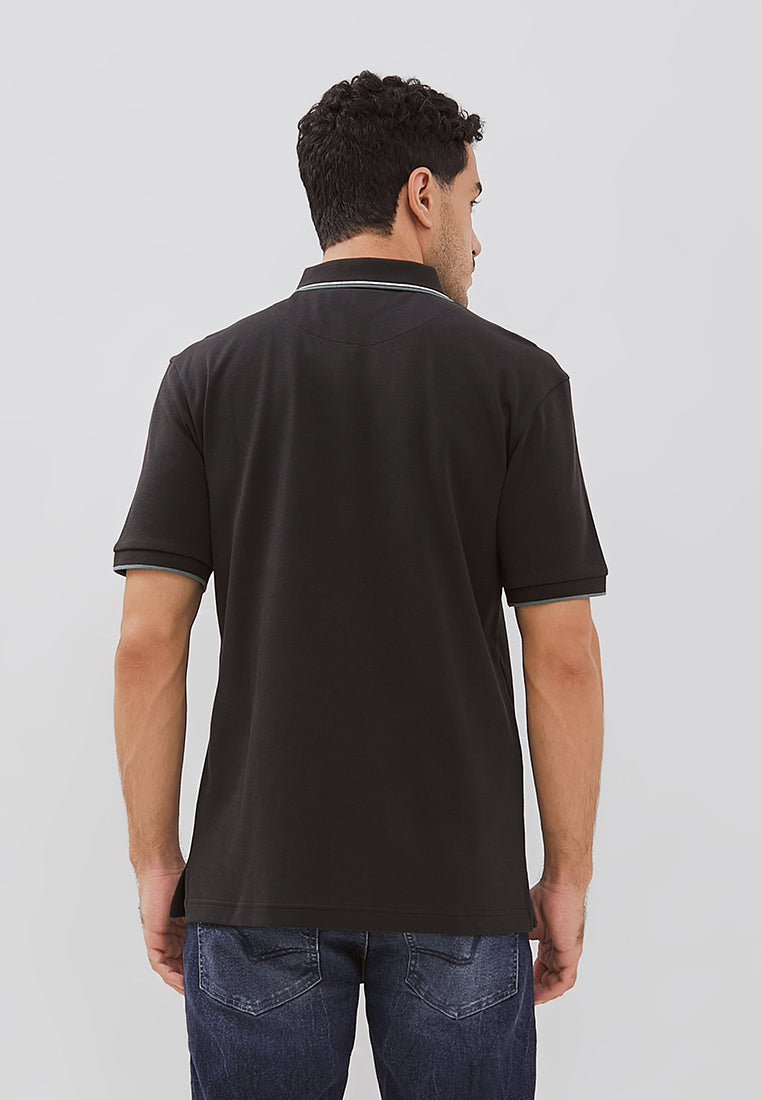 Osella Cruz Ribbed Placket Polo Shirt