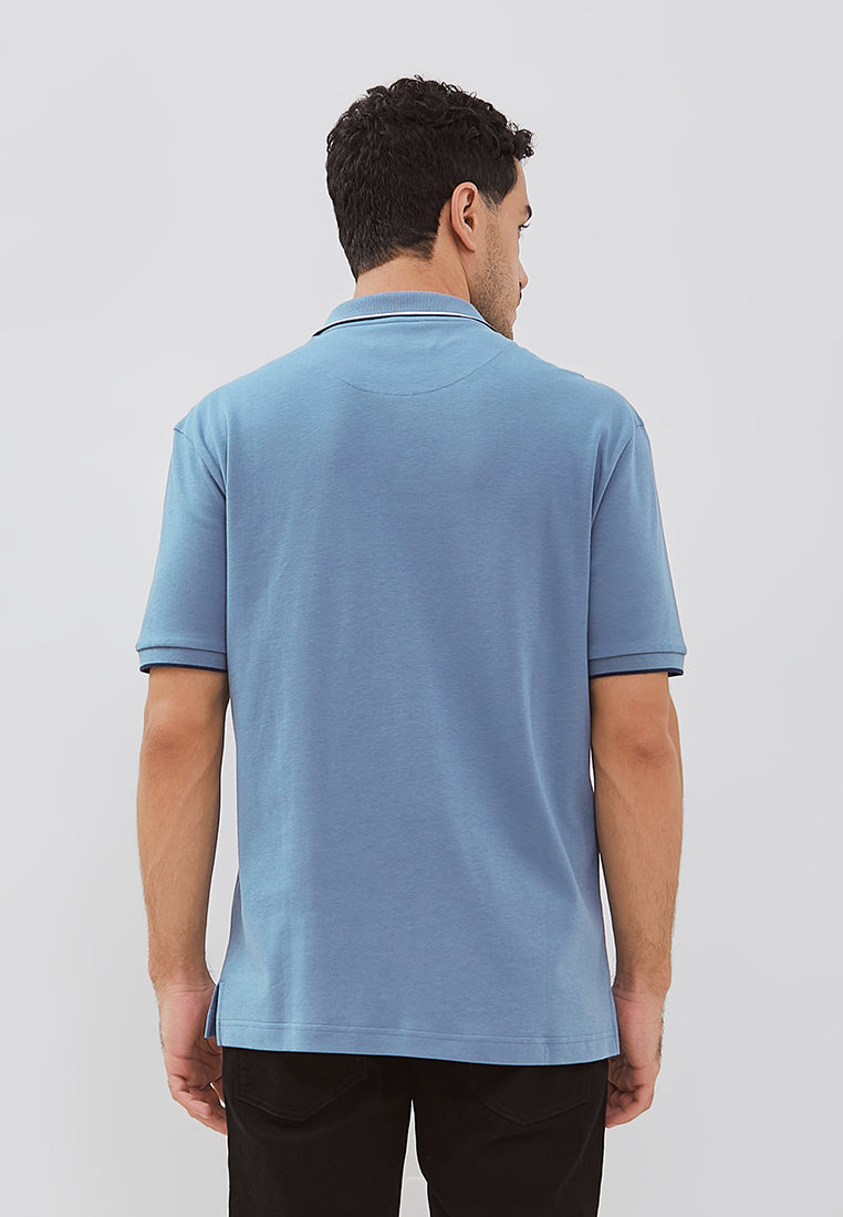 Osella Cruz Ribbed Placket Polo Shirt