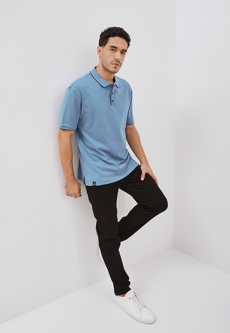 Osella Cruz Ribbed Placket Polo Shirt