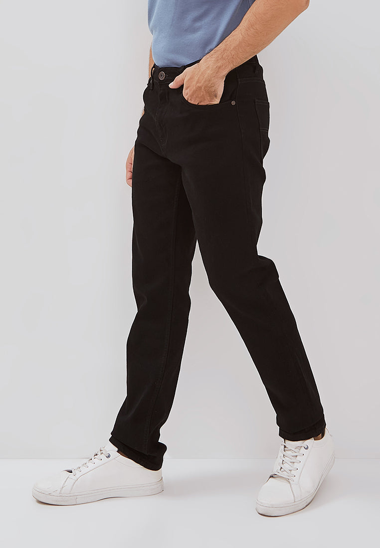 Osella Slim Fit Cillian Jeans In Black Wash - Main Image