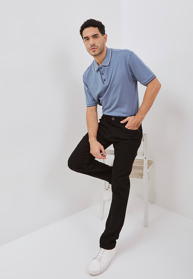 Osella Slim Fit Cillian Jeans In Black Wash