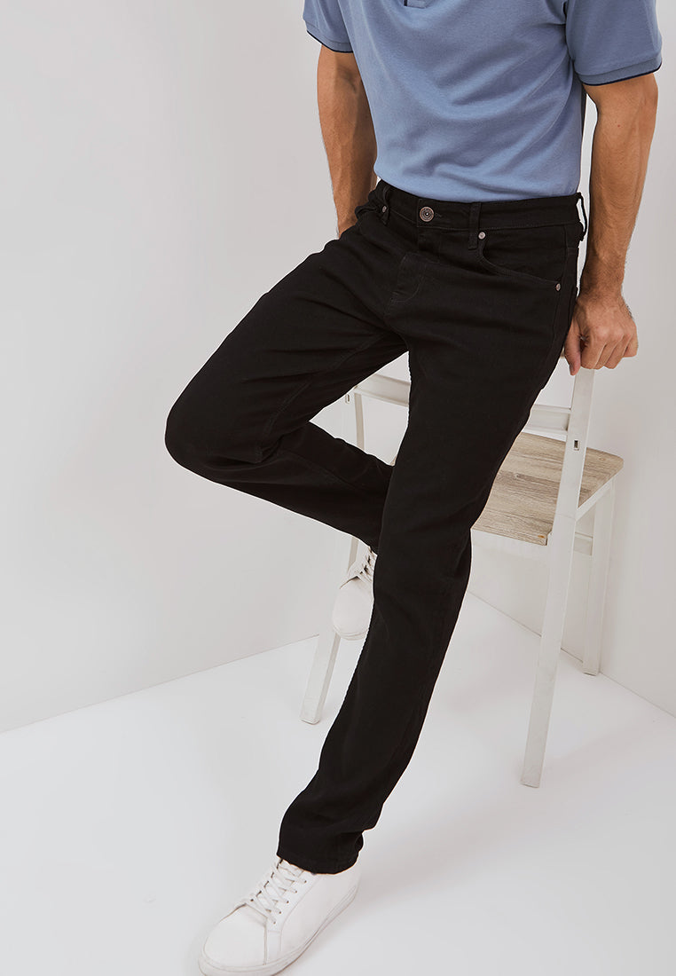 Osella Slim Fit Cillian Jeans In Black Wash
