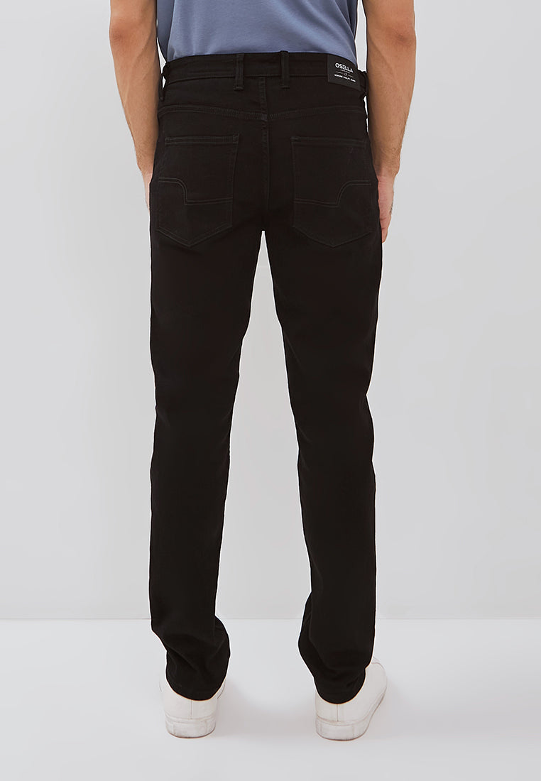 Osella Slim Fit Cillian Jeans In Black Wash