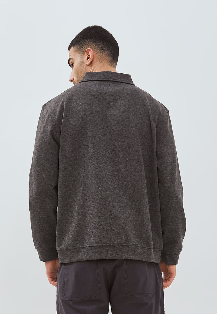 Osella Zion Collared Sweatshirt With Half Button Opening