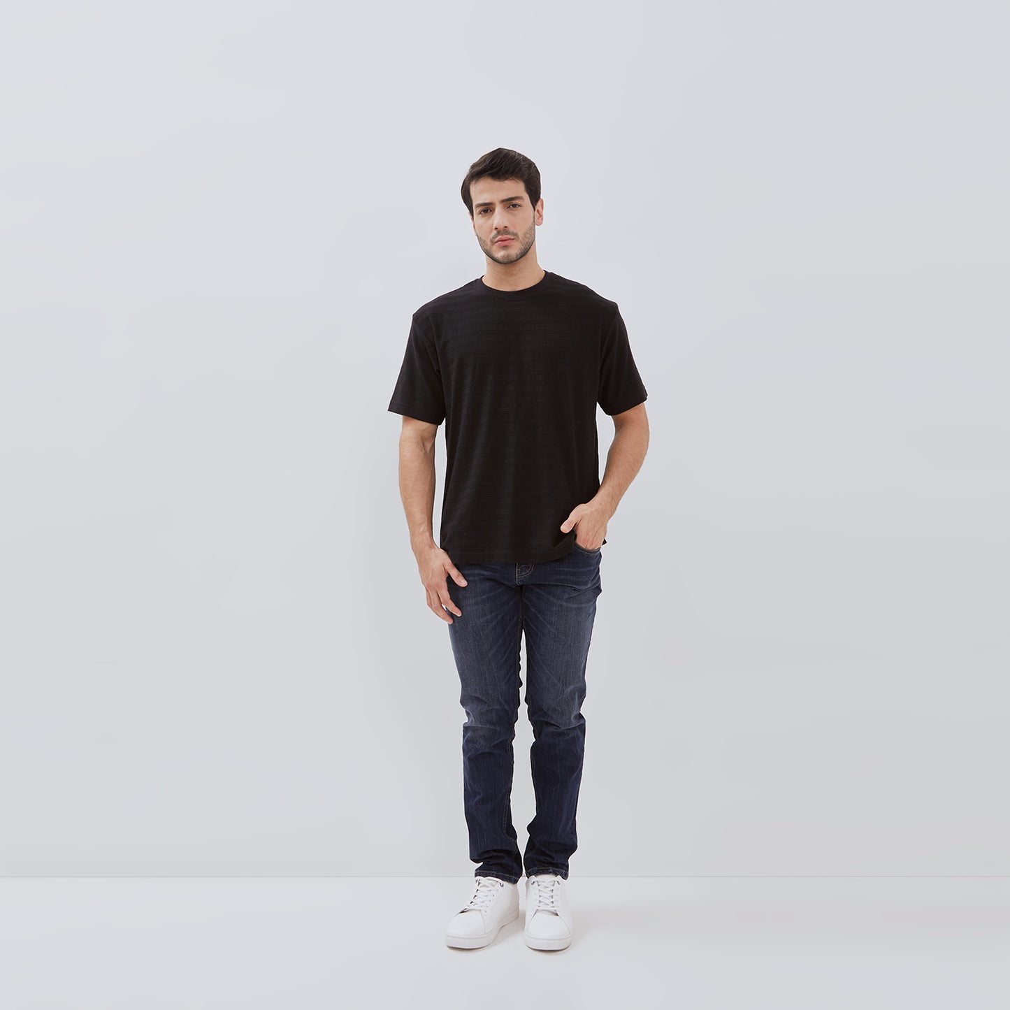 Osella Josie Relaxed Fit Short Sleeve T-shirt With Fancy Striped Fabric