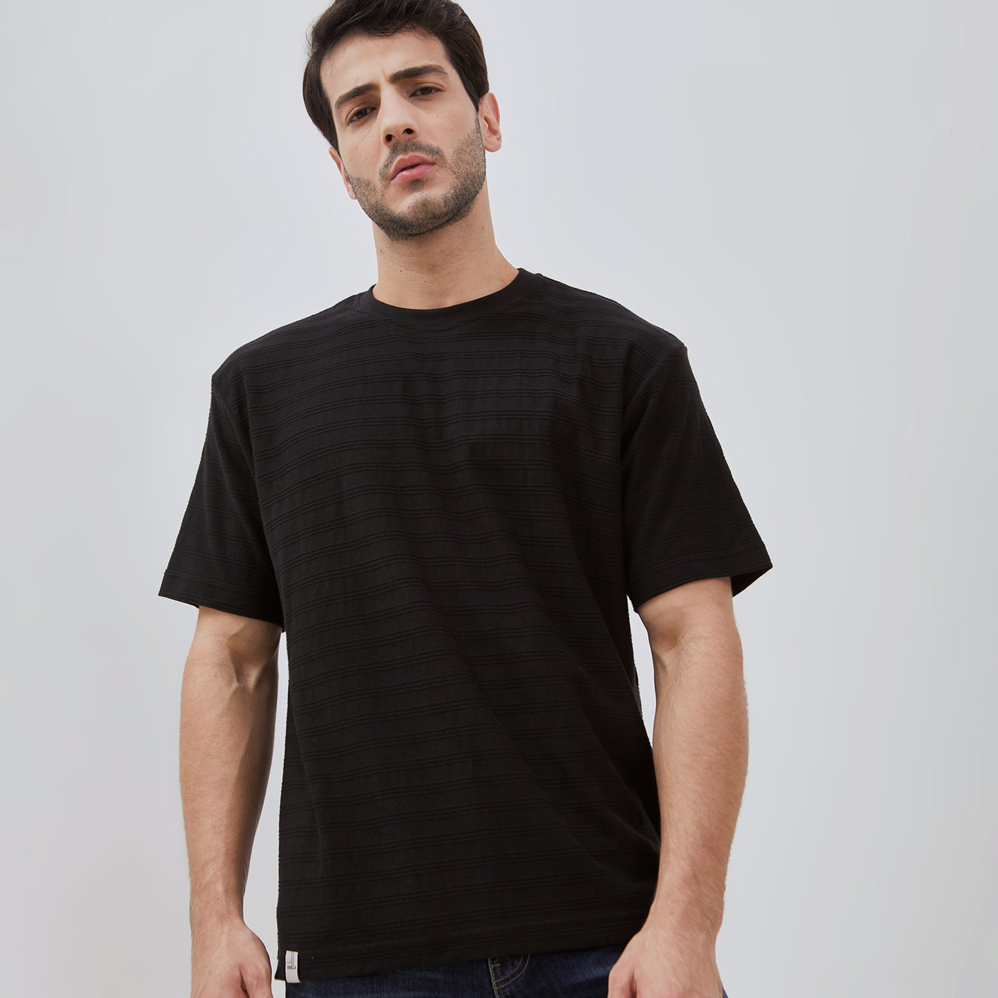 Osella Josie Relaxed Fit Short Sleeve T-shirt With Fancy Striped Fabric