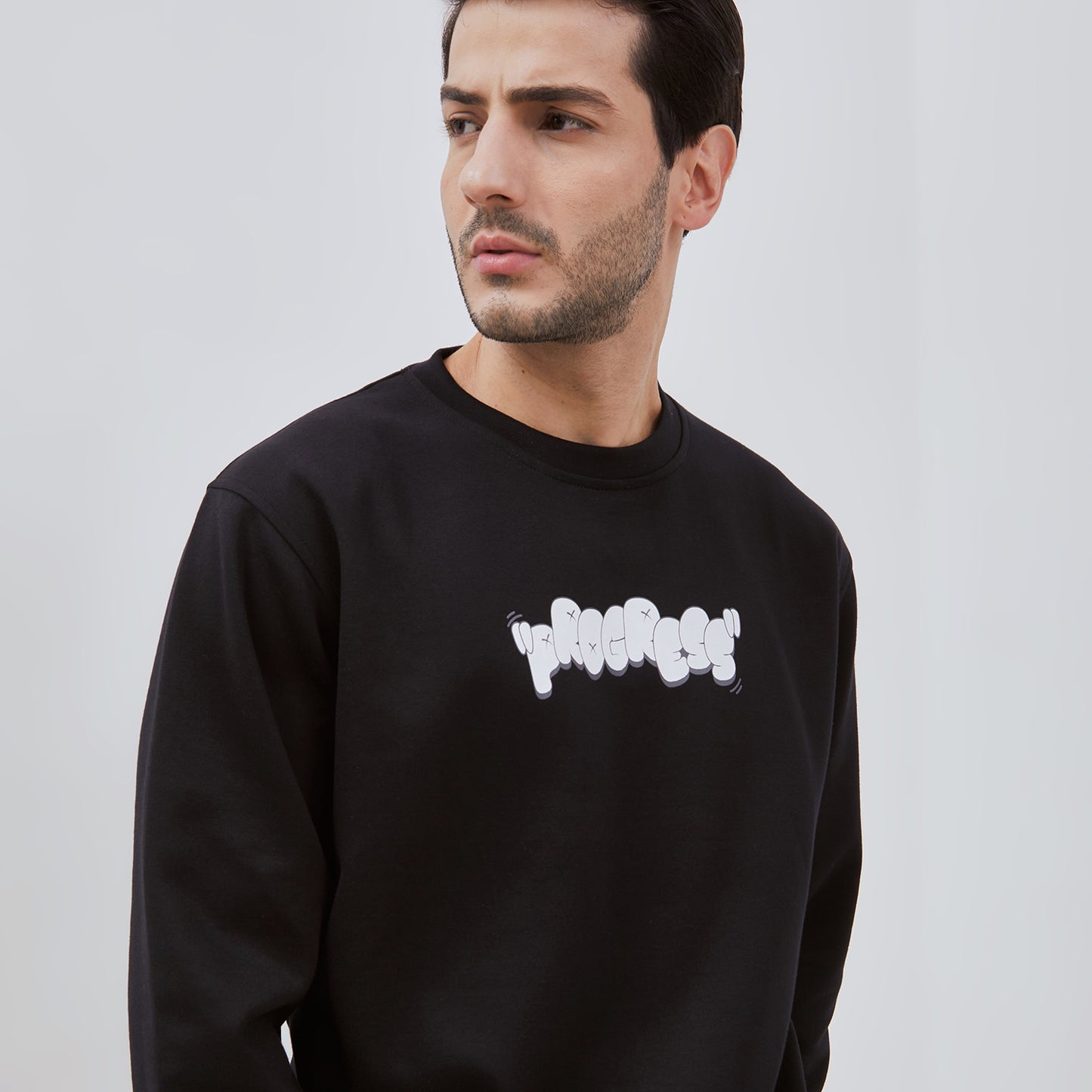 Osella Light Danball Fabric Printed Sweatshirt Black