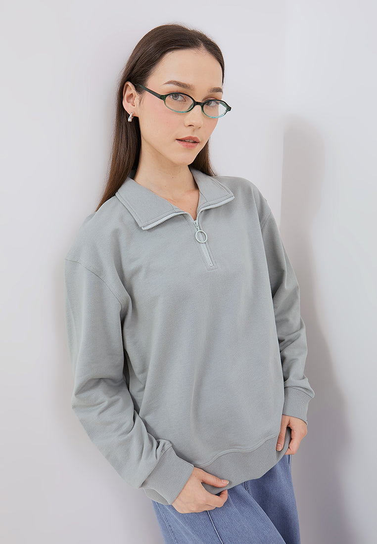 Osella Gannie Collar Half Zip-Up Sweatshirt