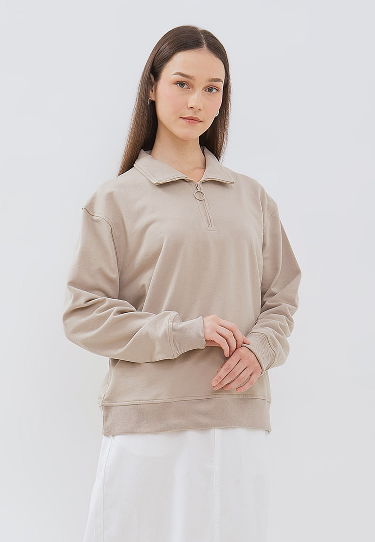 Osella Gannie Collar Half Zip-Up Sweatshirt