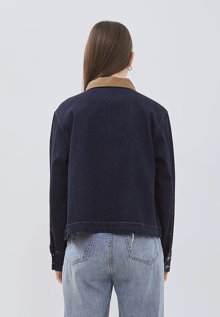 Osella Blouson Denim Jacket With Corduroy Collar