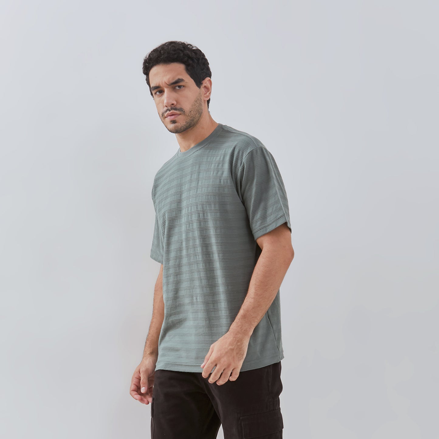 Osella Josie Relaxed Fit Short Sleeve T-shirt With Fancy Striped Fabric