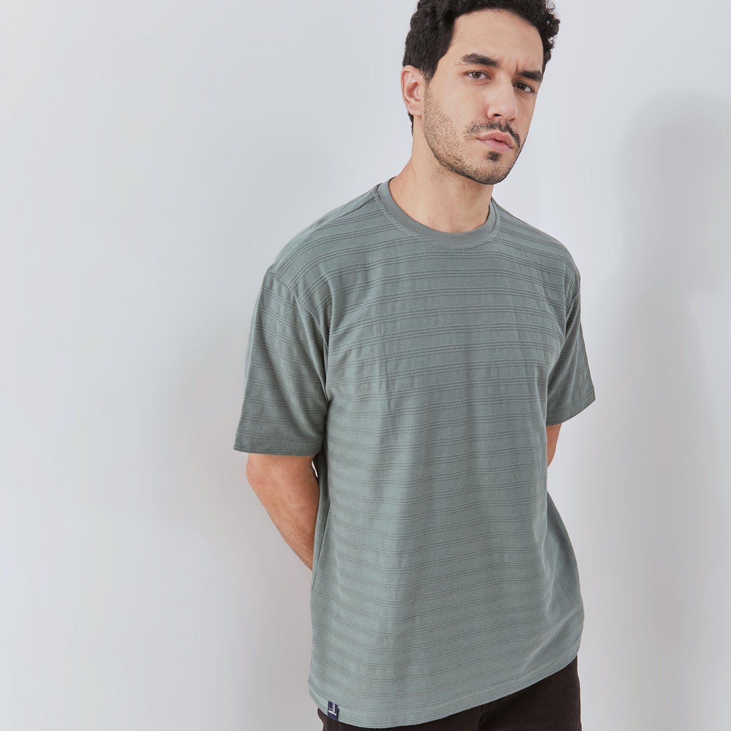 Osella Josie Relaxed Fit Short Sleeve T-shirt With Fancy Striped Fabric