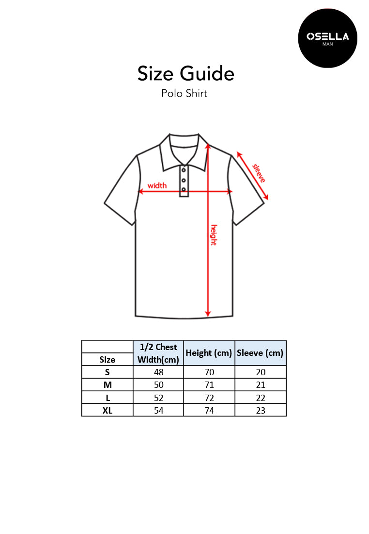 Osella Lunar Regular Fit Polo Shirt in White Stripe Collar