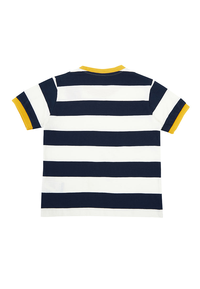 Osella Victor Stripe T-Shirt Short Sleeve In Navy White
