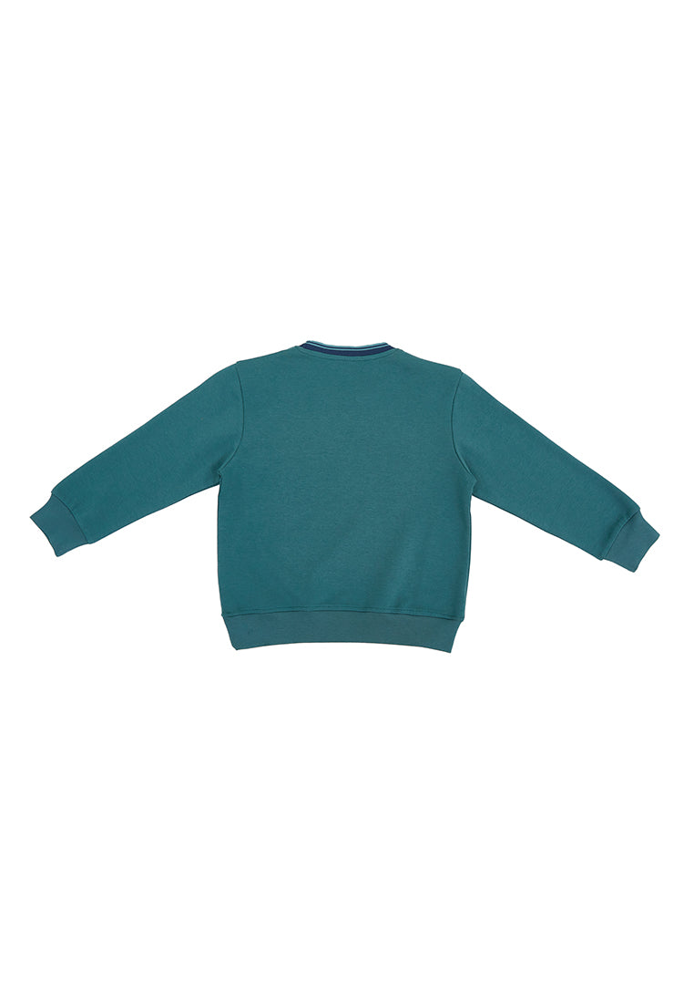 Osella SKT Reguler Fit Sweatshirt With Stripe Collor In Green