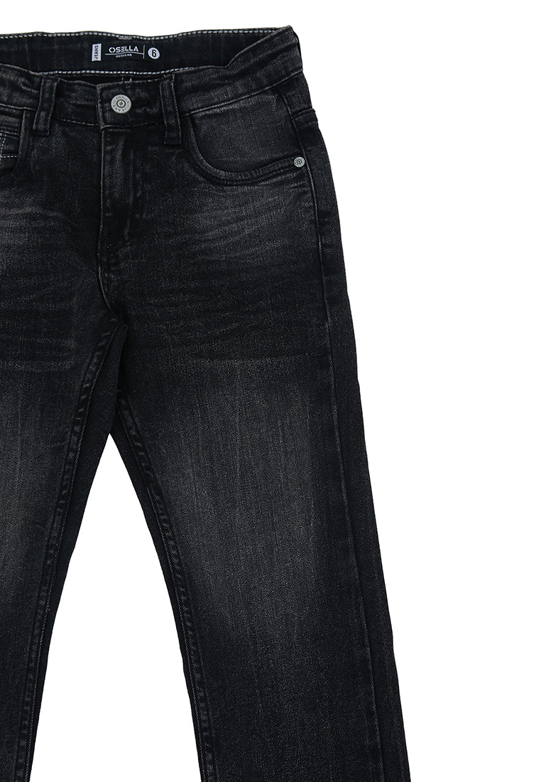 Osella Dash Denim Long Pants In Grey Washed