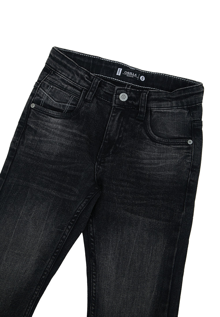 Osella Dash Denim Long Pants In Grey Washed