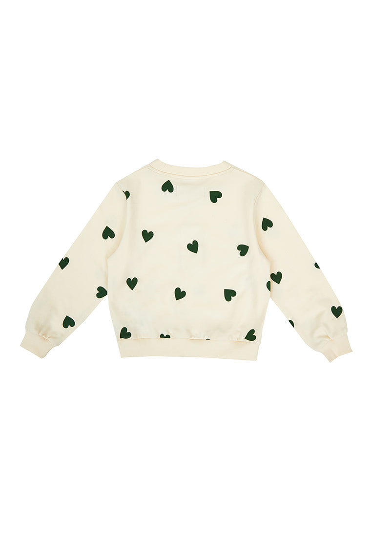 Osella Printed Heart Shape Sweatshirt In Cream 2311500337
