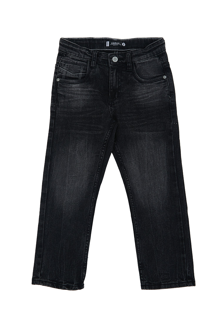 Osella Dash Denim Long Pants In Grey Washed