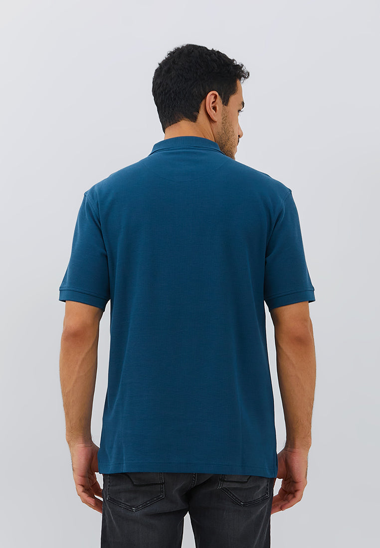 Osella Retro Waffle Regular Fit Polo Shirt