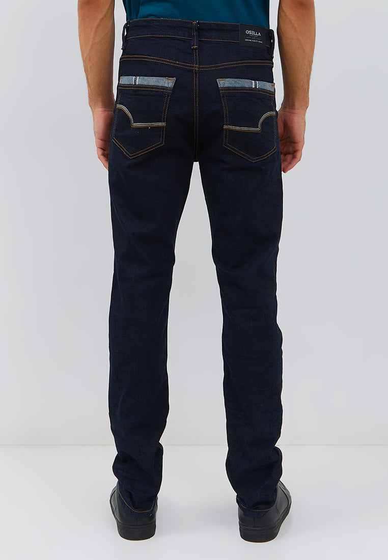 Osella Edison Slim Fit Jeans in Raw Denim Wash
