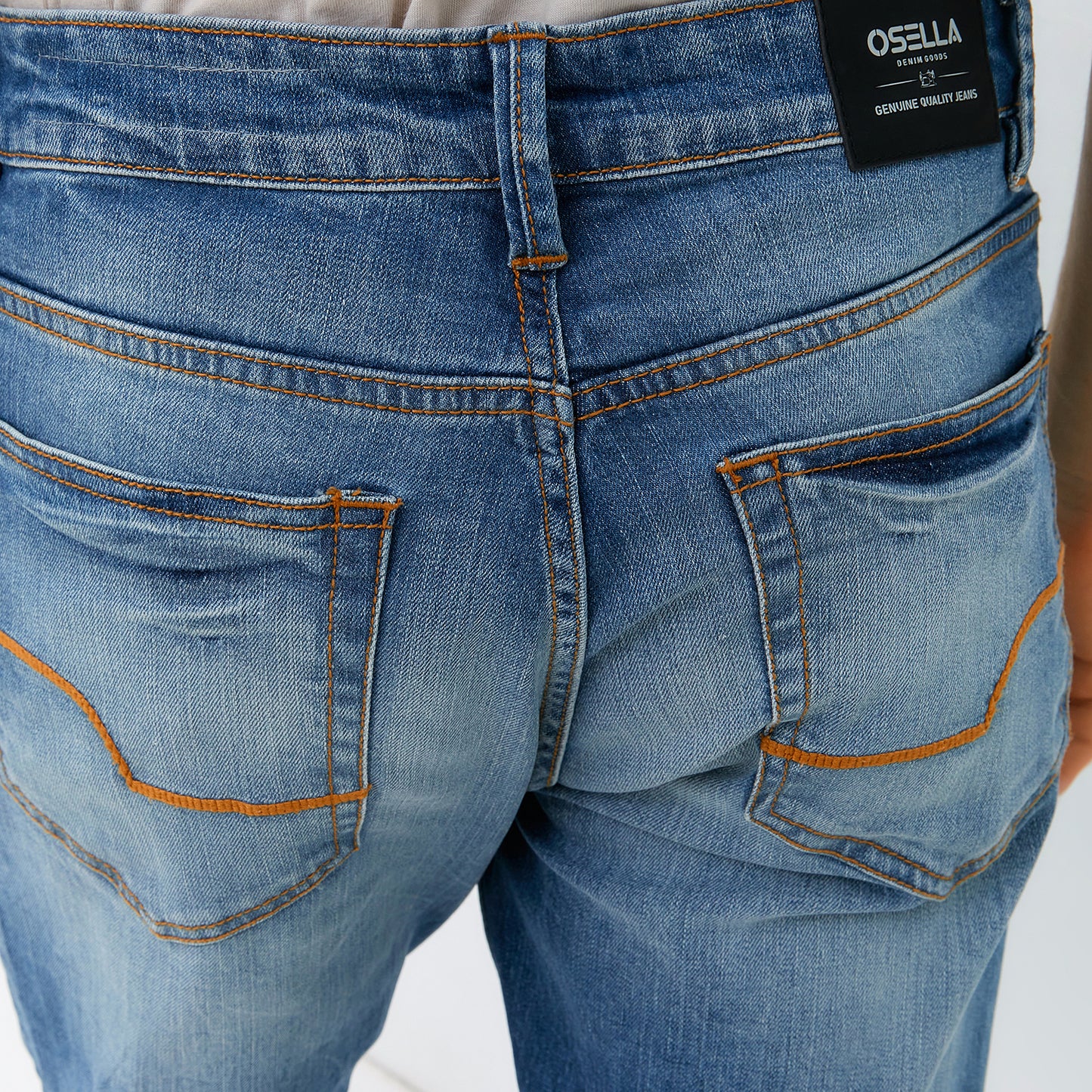 Osella Chris Slim Fit Jeans In Light Denim Wash