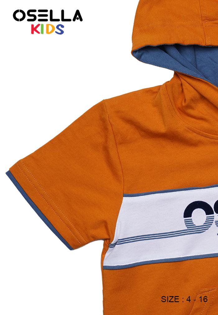 OSELLA REGULAR HOODIE T SHIRT IN MUSTARD