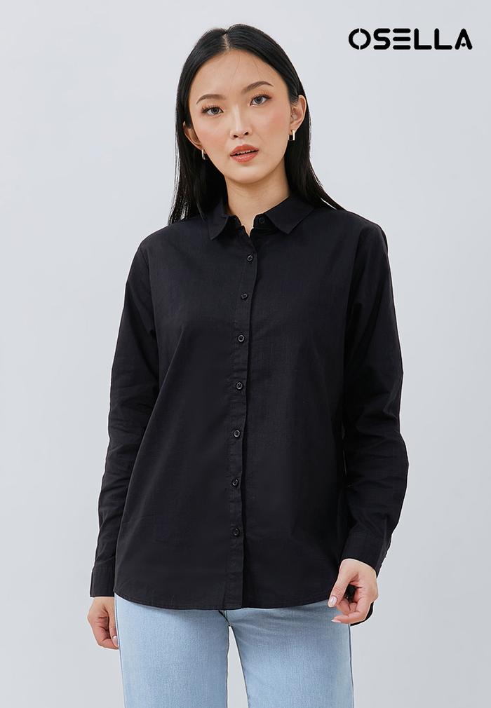 OSELLA ELLIE REGULAR SHIRT IN BLACK