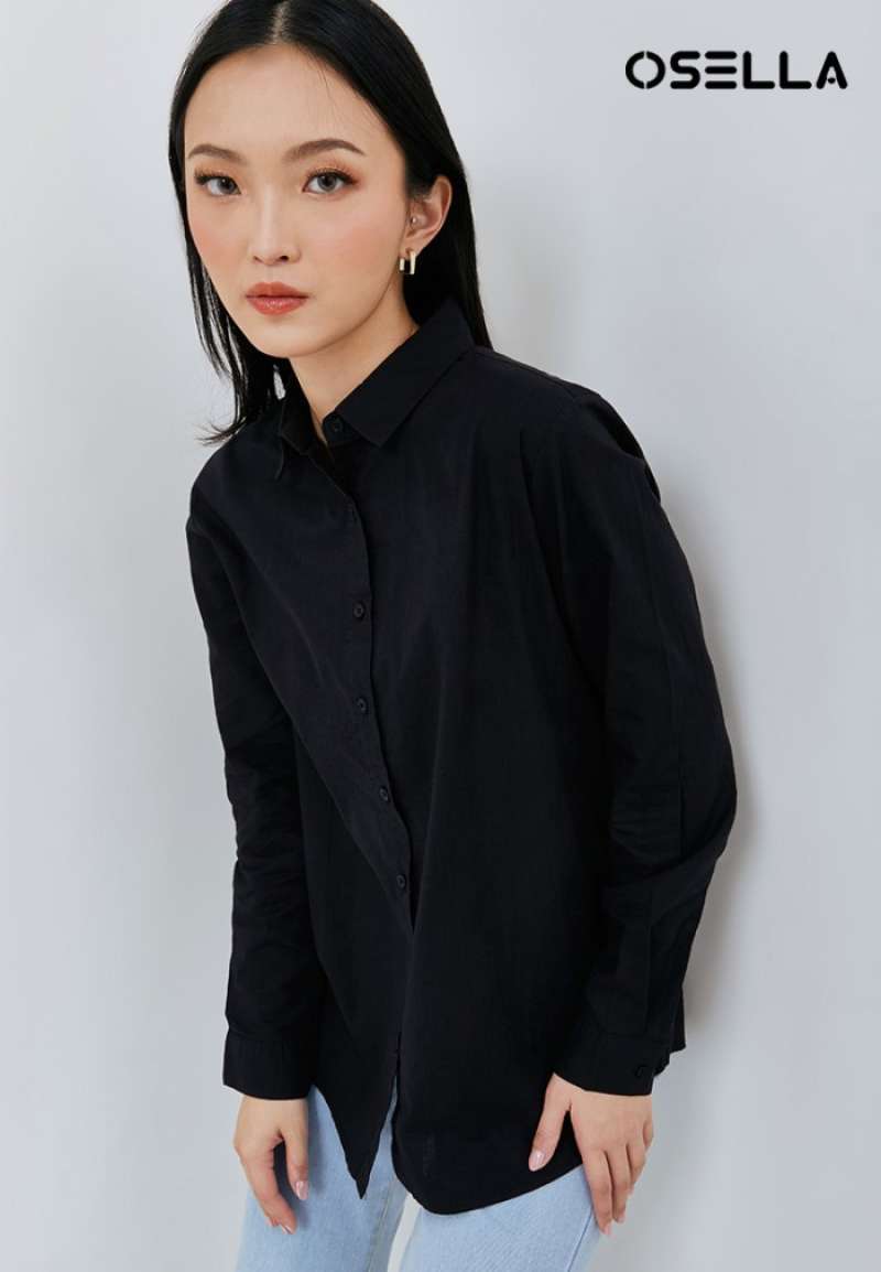 OSELLA ELLIE REGULAR SHIRT IN BLACK