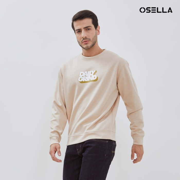 Osella Light Danball Fabric Printed Sweatshirt Beige