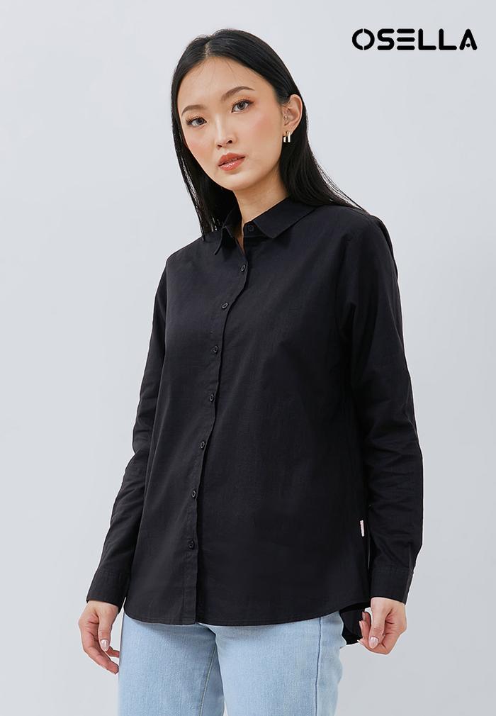 OSELLA ELLIE REGULAR SHIRT IN BLACK