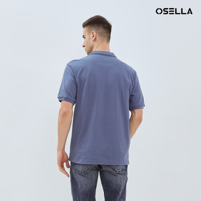Osella Theo Textured Zipper Polo Shirt